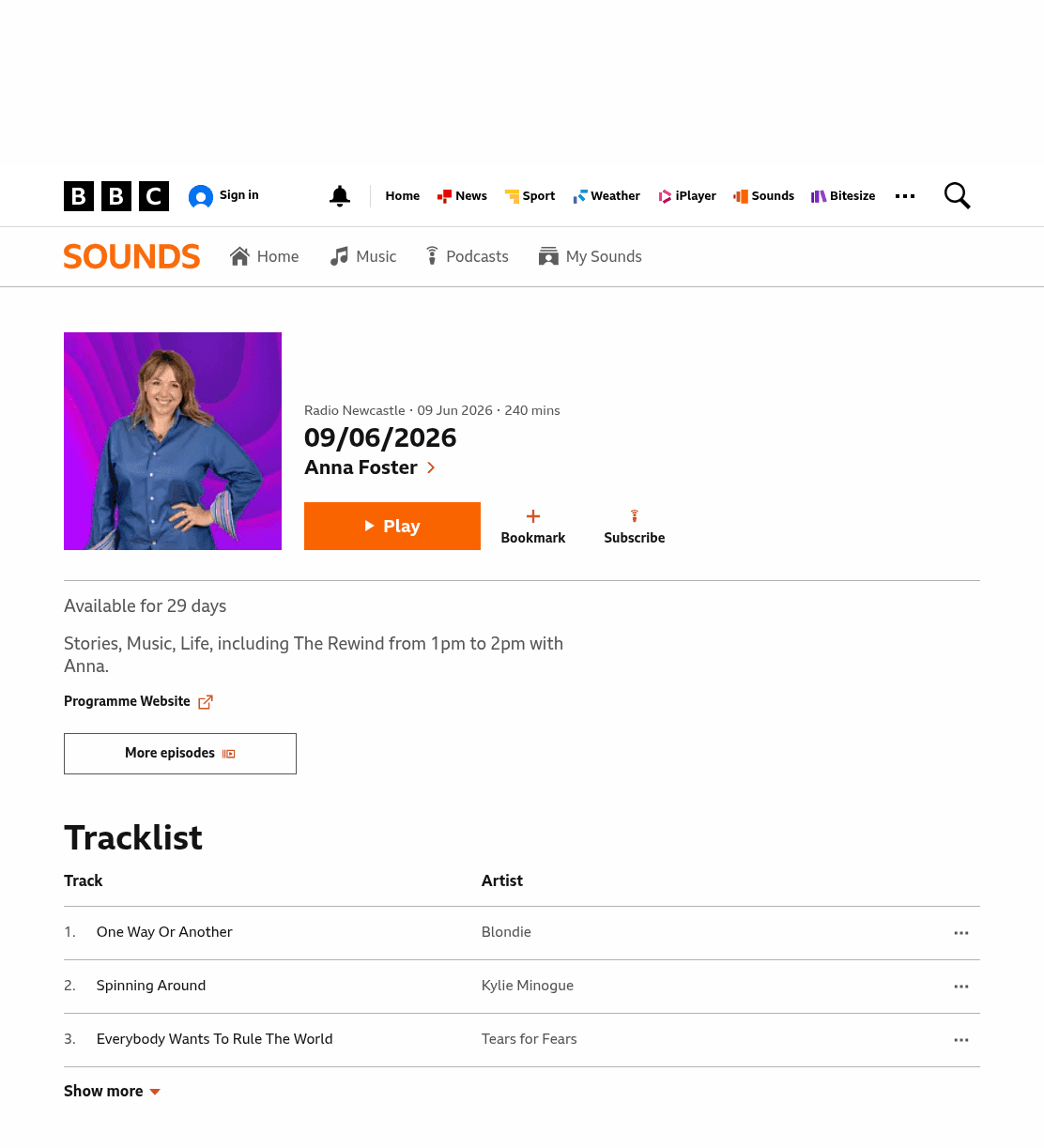 BBC Radio Newcastle - Anna Foster - 09/06/2026 - BBC Sounds