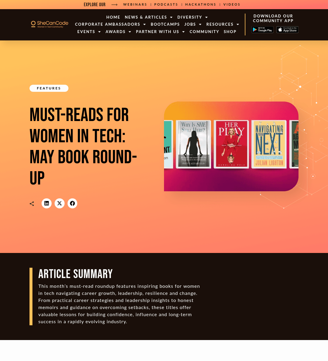 SheCanCode - Must-reads for women in tech: May book round-up