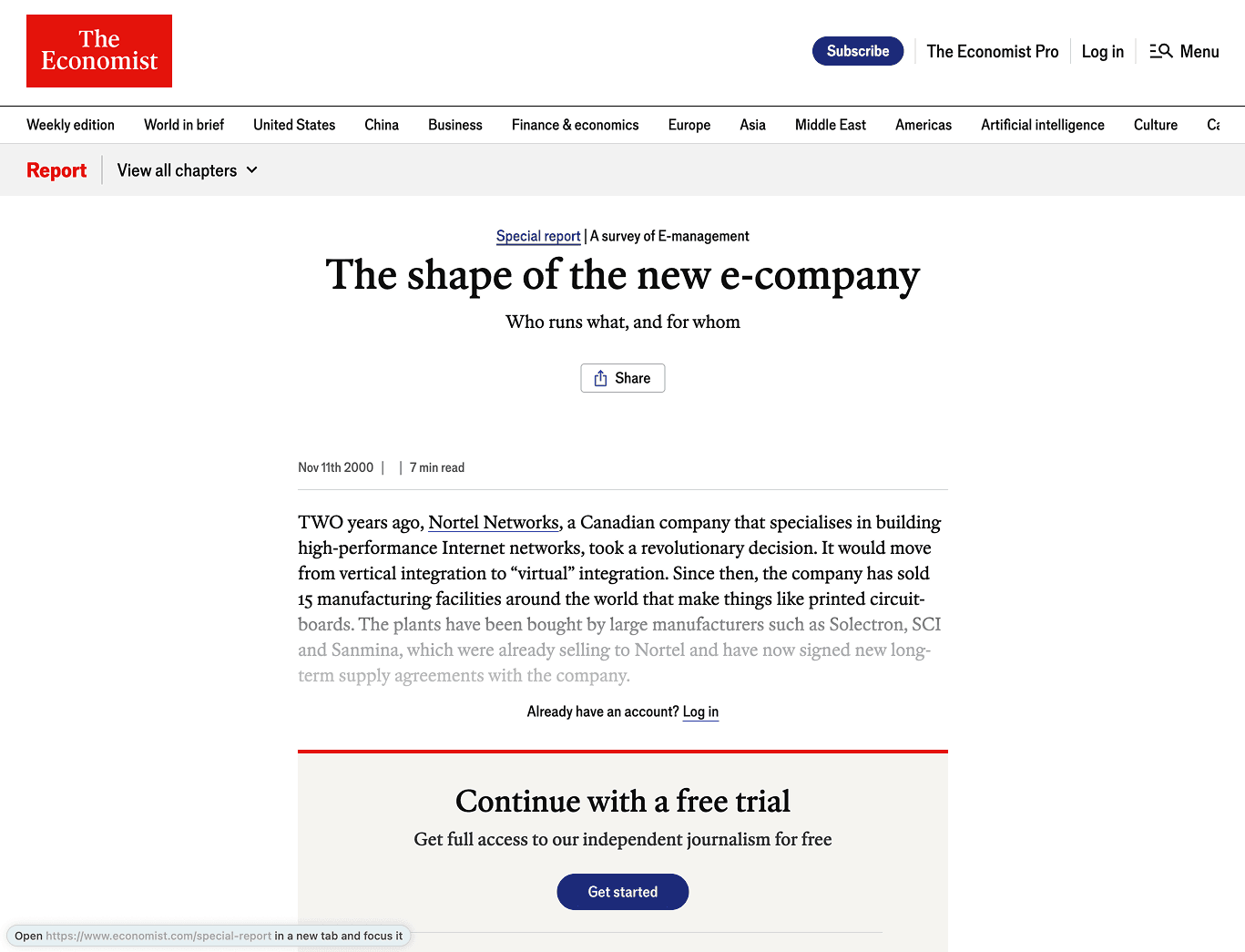 The Economist - The shape of the new e-company